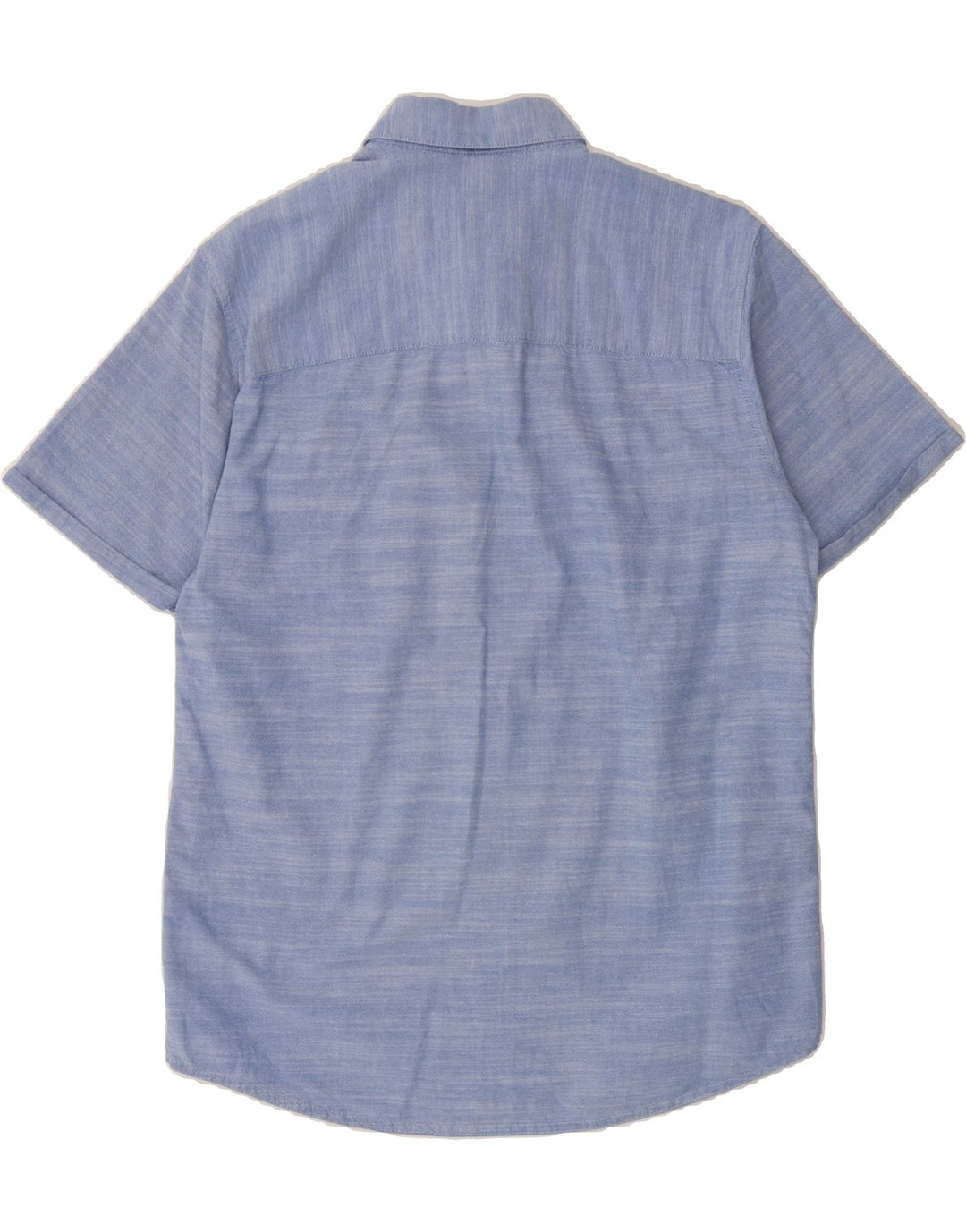 JACK & JONES Mens Core Slim Fit Short Sleeve Shirt Large Blue Flecked Vintage Jack & Jones and Second-Hand Jack & Jones from Messina Hembry 
