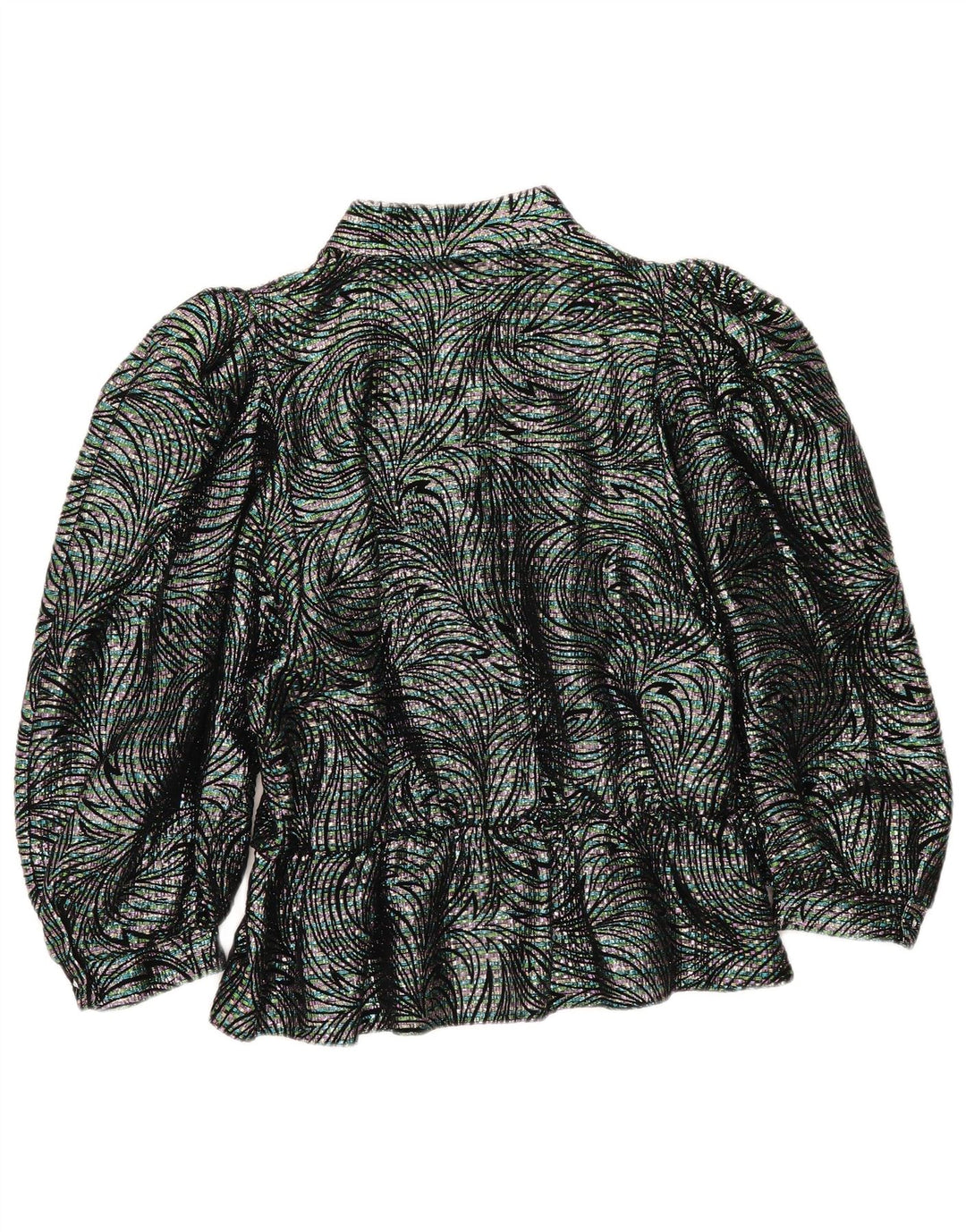 Vintage Damen Hemdbluse IT 42 Medium Mehrfarbig Geometrisch