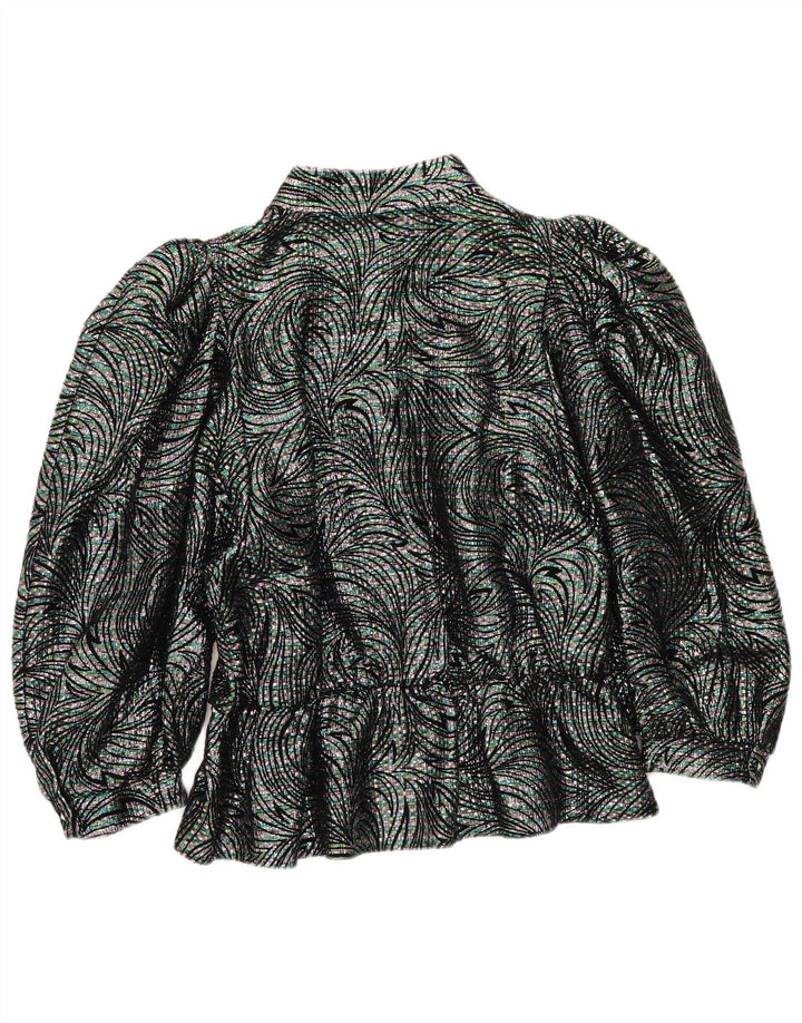 Vintage Damen Hemdbluse IT 42 Medium Mehrfarbig Geometrisch