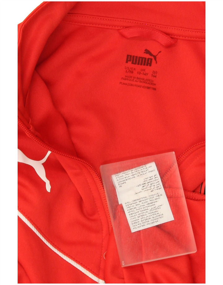 Puma Jungen AC Milan Trainingsanzug Oberjacke 13–14 Jahre, rotes Polyester