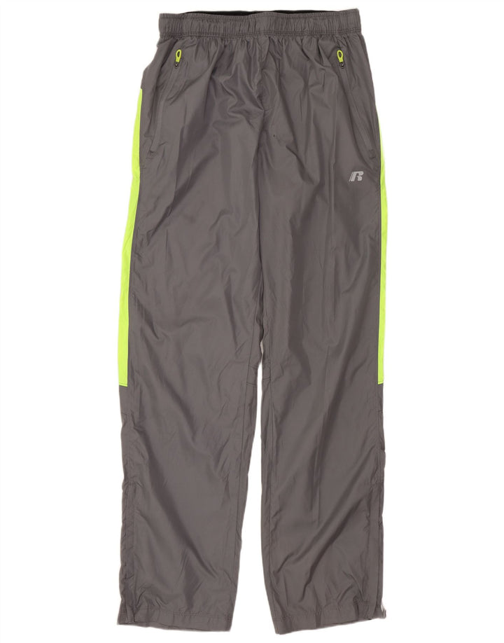 RUSSELL ATHLETIC Herren-Trainingshose, Größe S, Grau, Farbblock-Polyester