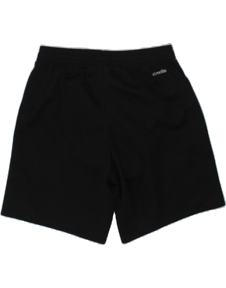 ADIDAS Boys Climalite Graphic Sport Shorts 9-10 Years Black Polyester Vintage Adidas and Second-Hand Adidas from Messina Hembry 