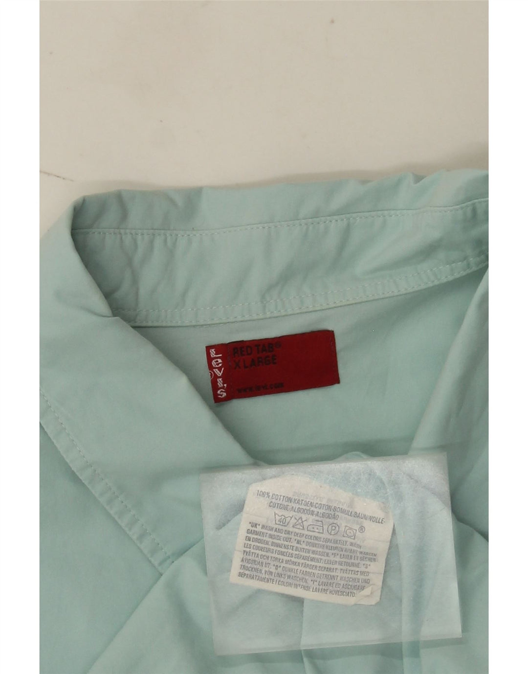 Levi's Herren-Kurzarmhemd XL aus blauer Baumwolle