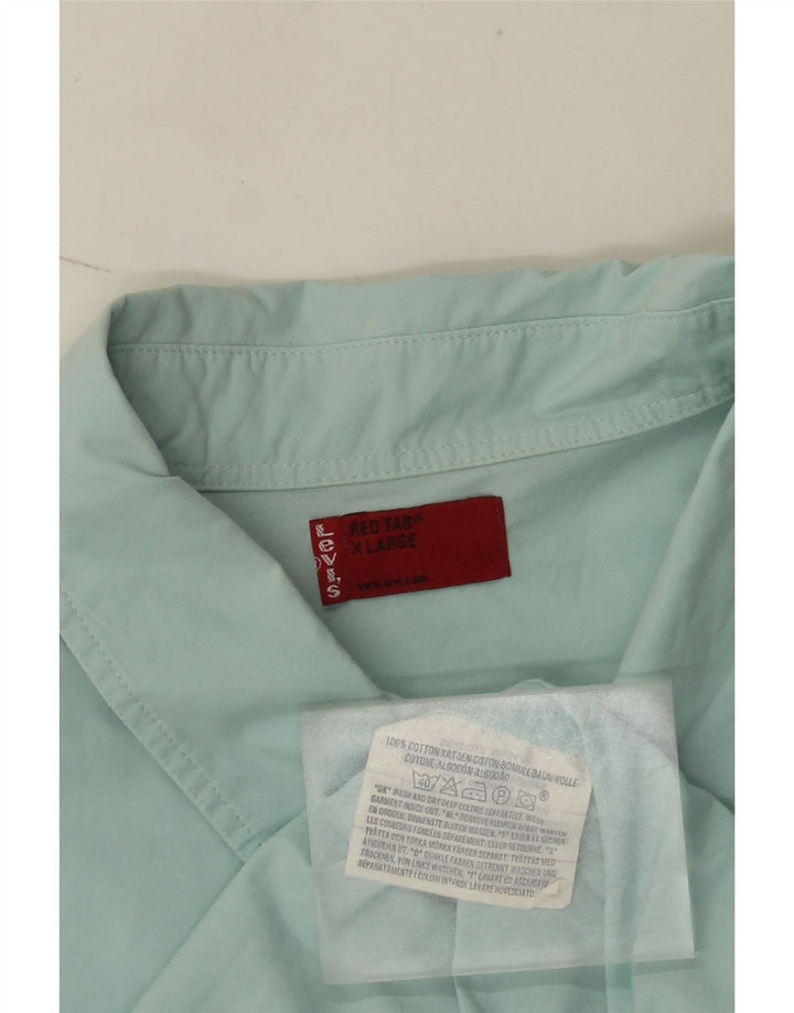 Levi's Herren-Kurzarmhemd XL aus blauer Baumwolle