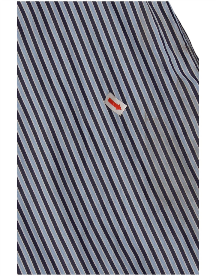 Gant Herren-Hemd mit normaler Passform, mittelblaue Nadelstreifen-Baumwolle