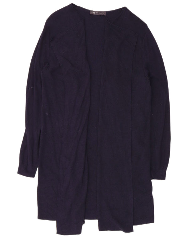 Marks & Spencer Damen Longline-Cardigan-Pullover UK 14 Medium Navy Blue