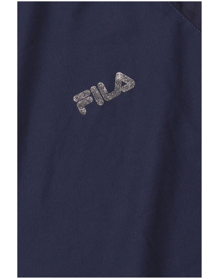 FILA Herren T-Shirt Top Small Marineblau Polyester