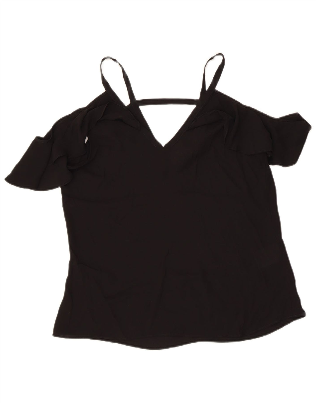 BCBGMAXAZRIA Damen Schulterfreies Top UK 2 2XS Schwarz Polyester