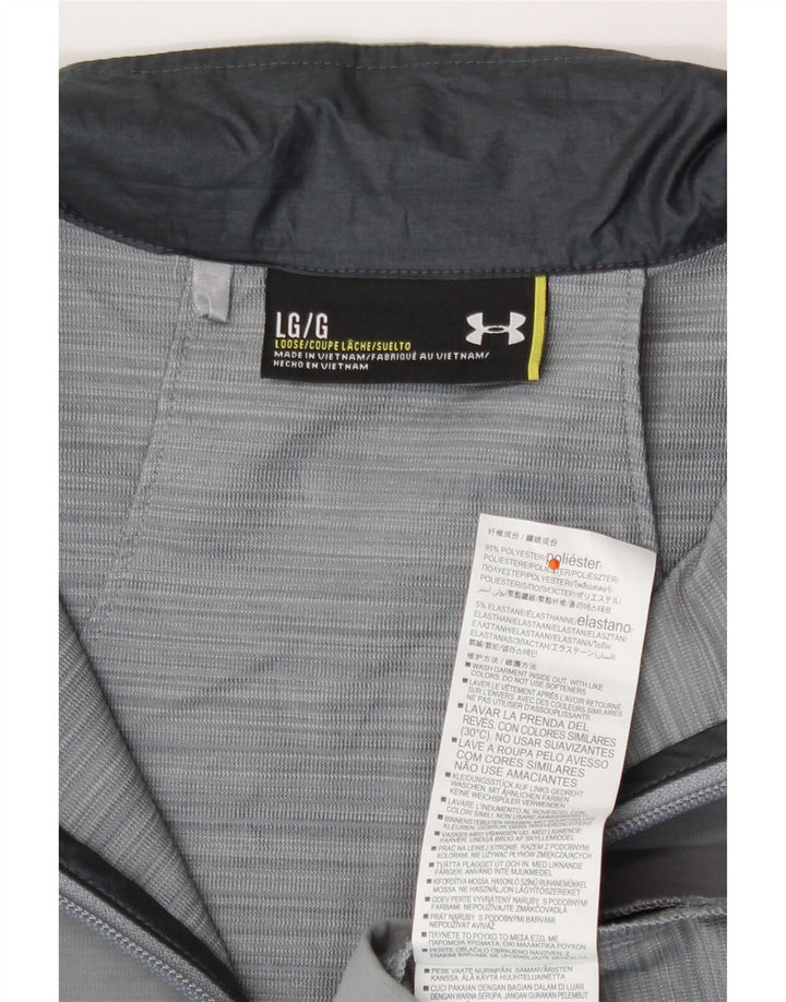 Under Armour Herren-Trainingsanzugoberteil mit lockerer Passform, großes graues Polyester