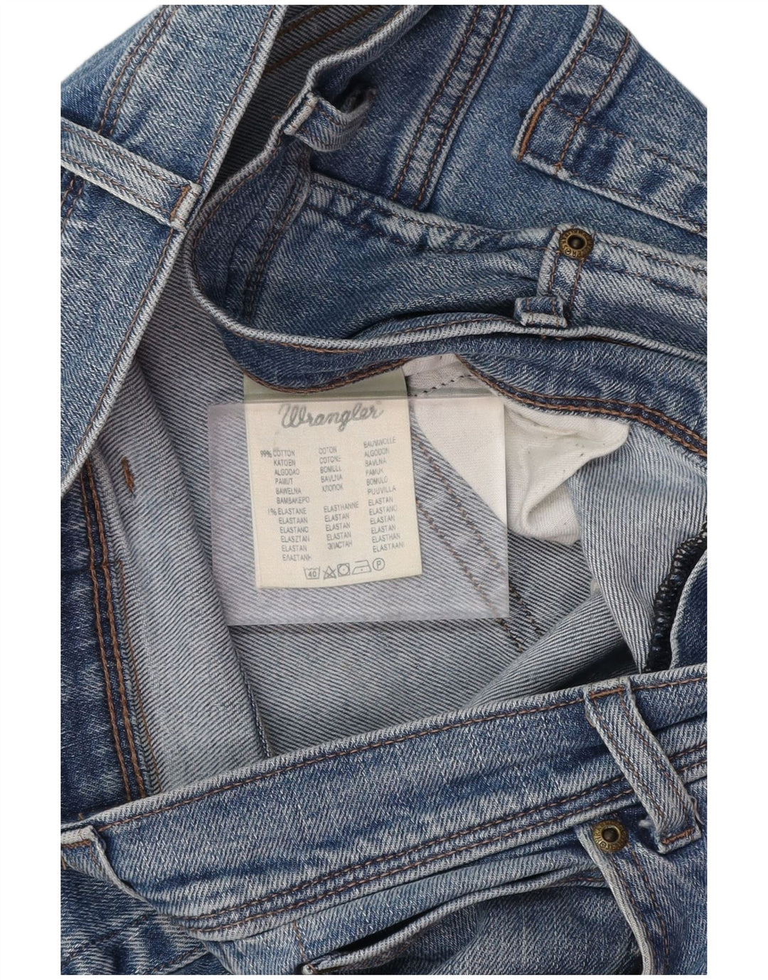 WRANGLER Herren Straight Jeans W36 L34 Blaue Baumwolle