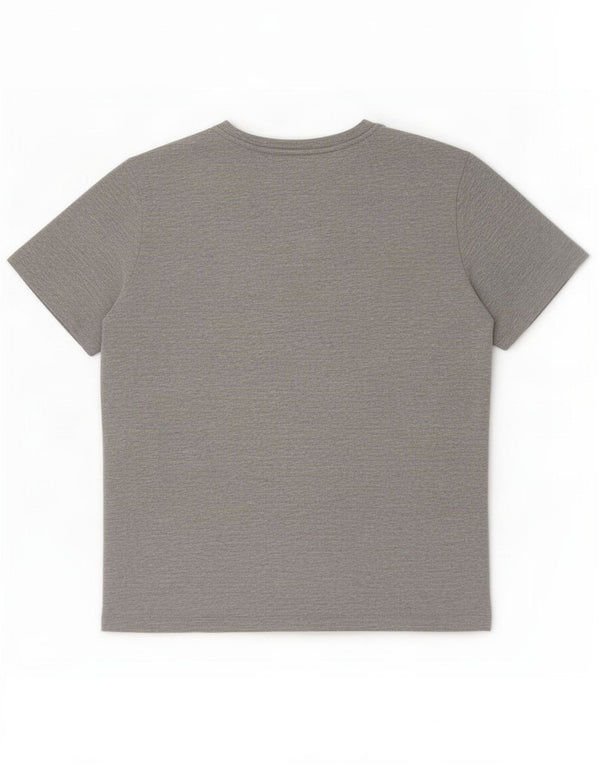 Champion Damen Grafik-T-Shirt-Oberteil UK 14 Large Graue Baumwolle