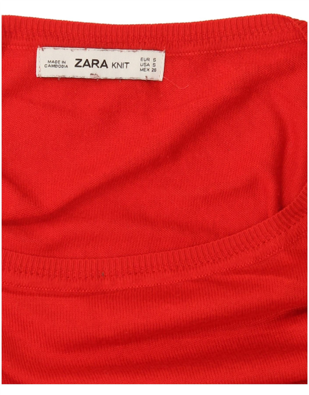 Zara Damen-Pullover, übergroß, U-Boot-Ausschnitt, Gr. 10, Größe S, Rot