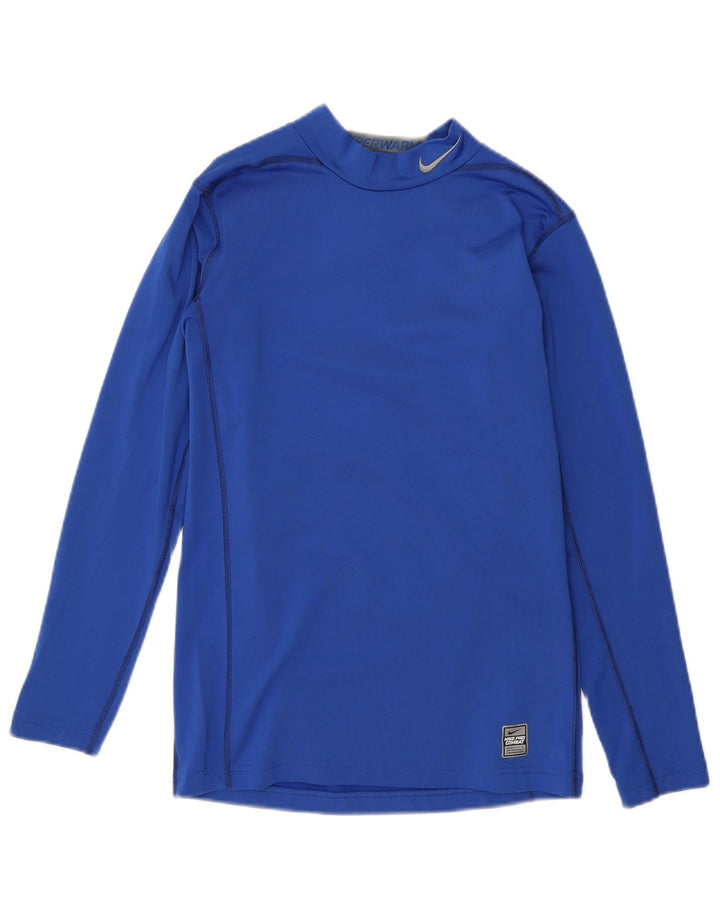 Nike Herren Dri Fit Top Langarm Mittelblaues Polyester