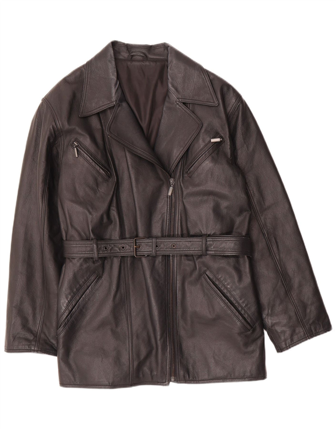 Canda Damen Lederjacke UK 16 Großes schwarzes Leder