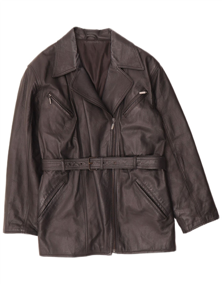 Canda Damen Lederjacke UK 16 Großes schwarzes Leder