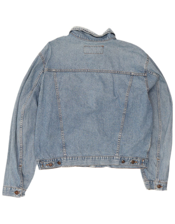Invicta Herren Jeansjacke UK 40 Große blaue Baumwolle