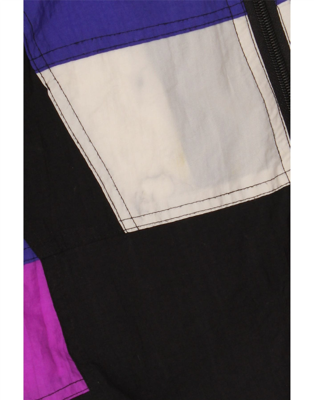 Shamp Herren-Trainingsanzug-Oberteil, Jacke, groß, schwarzes Colourblock-Polyamid