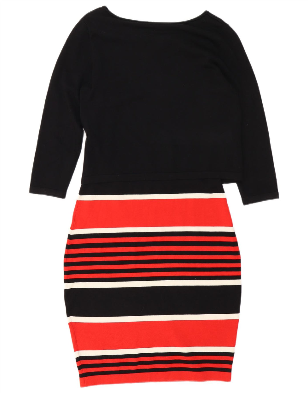 PHASE EIGHT Damen-Pulloverkleid mit 3/4-Ärmeln, Gr. 10, Größe S, schwarz gestreift