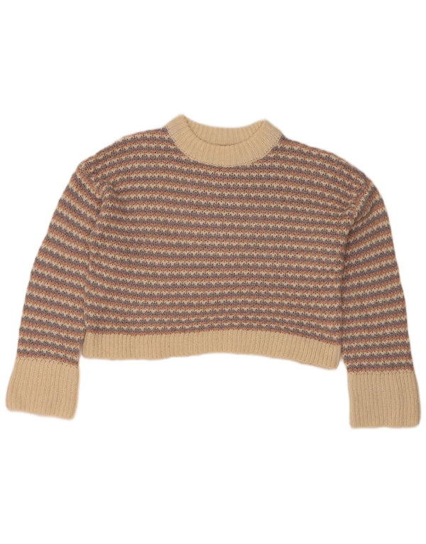 Topshop Damen Crop Rollkragenpullover Pullover UK 10 Small Mehrfarbig