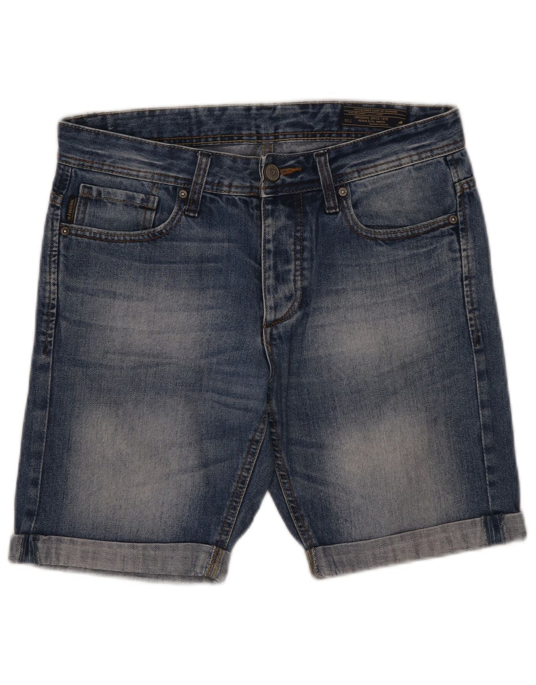 Jack & Jones Herren-Jeansshorts, Größe S, W30, Blau, Baumwolle