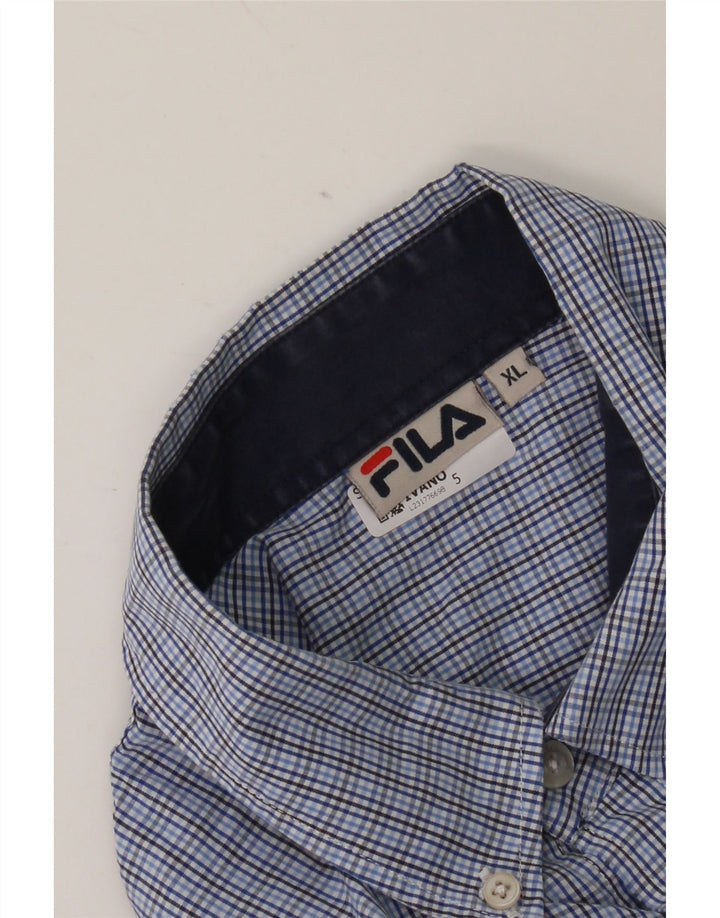 Fila Herrenhemd XL Blau kariert