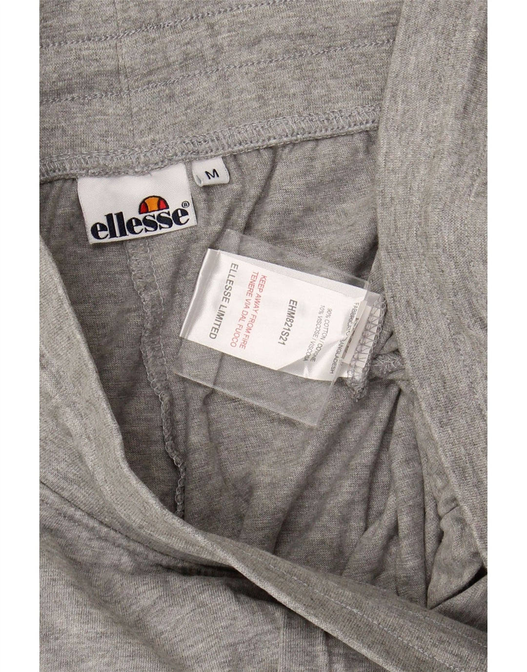 ELLESSE Herren-Trainingshose, Jogginghose, mittelgraue Baumwolle