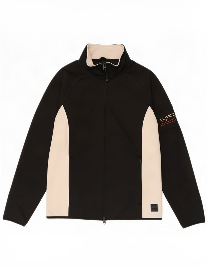Think Pink Damen-Trainingsanzug-Top-Jacke, UK 14, Größe L, Schwarz, Farbblock
