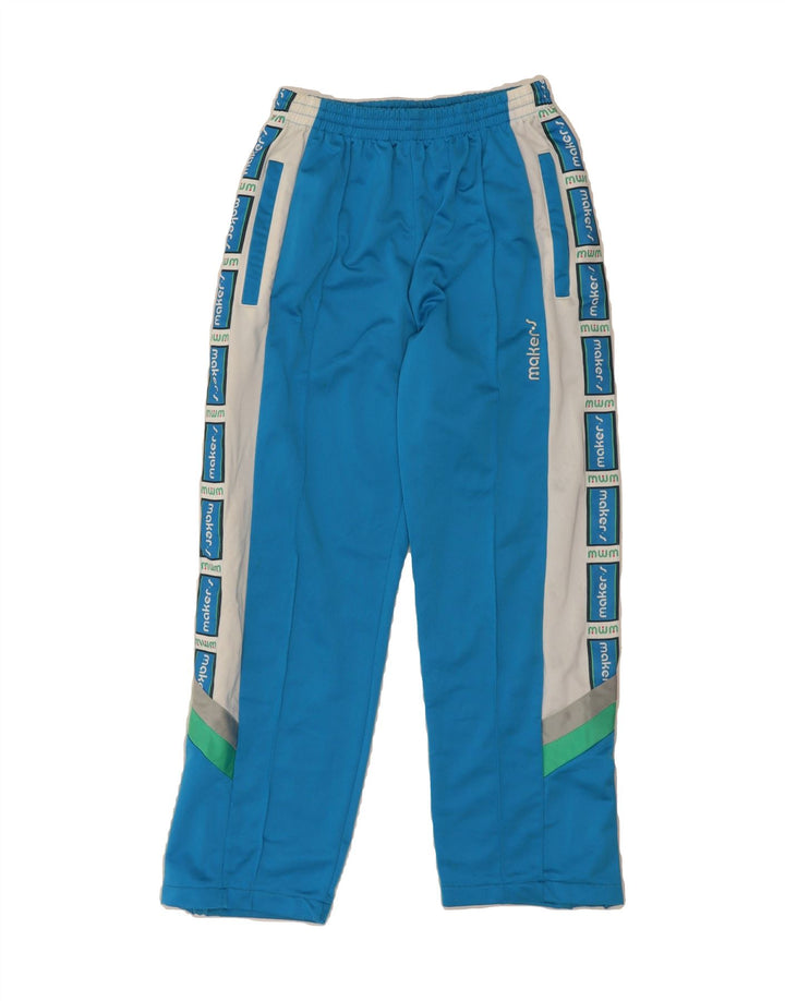 VINTAGE Womens Graphic Full Tracksuit UK 14 Medium  Blue Colourblock Vintage Vintage and Second-Hand Vintage from Messina Hembry 
