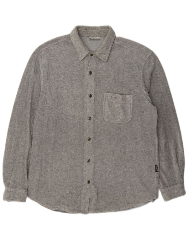 Sergio Tacchini Herren Overshirt Fleece Shirt XL Grau
