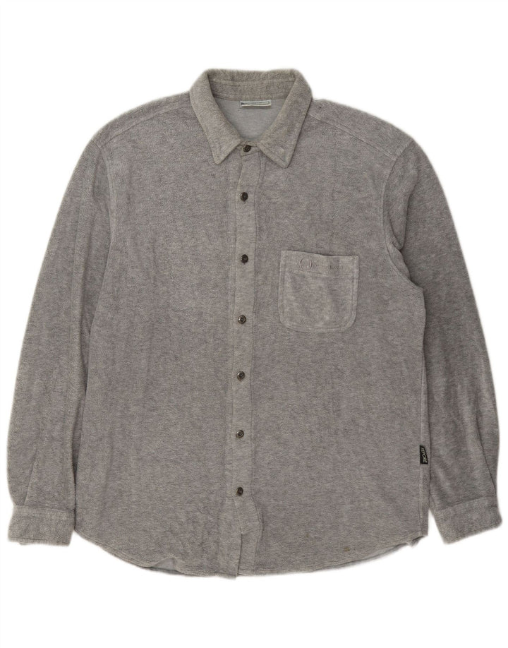 Sergio Tacchini Herren Overshirt Fleece Shirt XL Grau