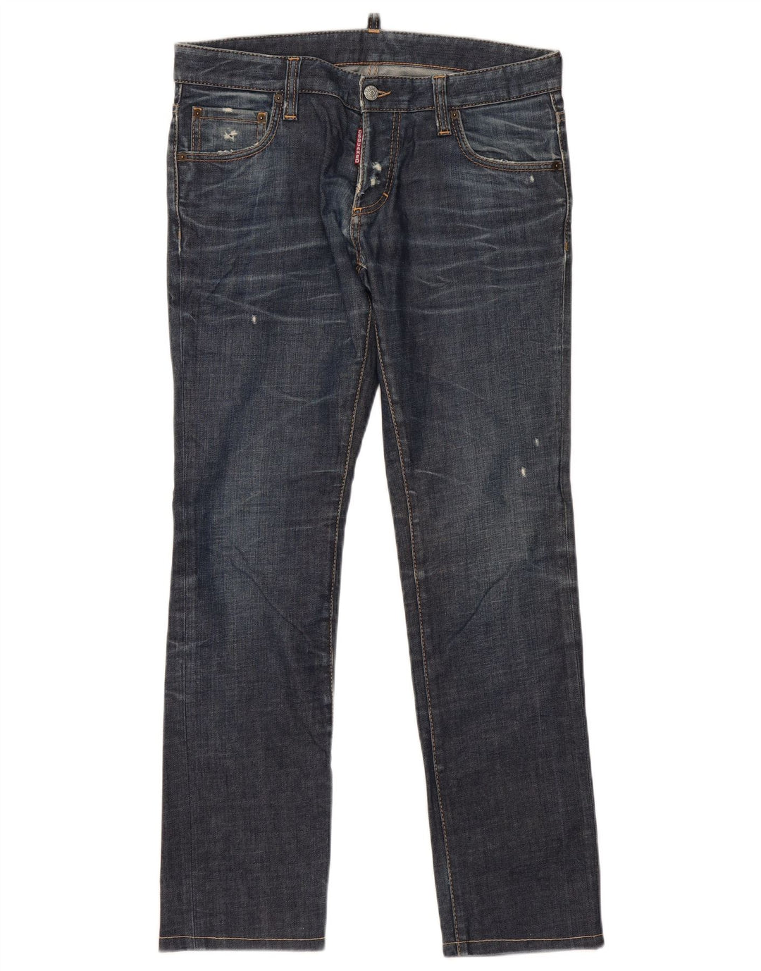 Dsquared2 Damen Slim Jeans IT 48 XL W36 L32 Marineblau Baumwolle