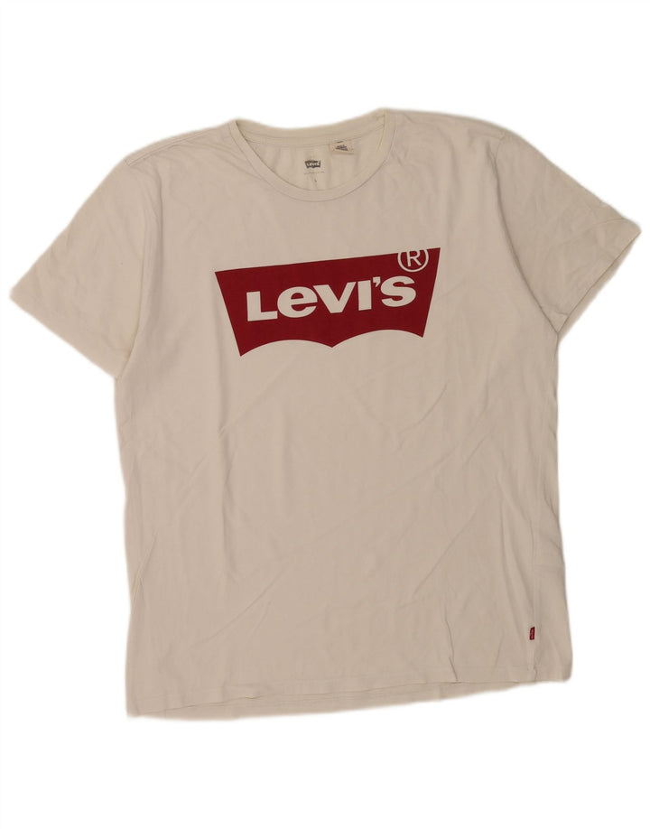 Levi's Herren-T-Shirt mit Grafik, Größe L, aus weißer Baumwolle
