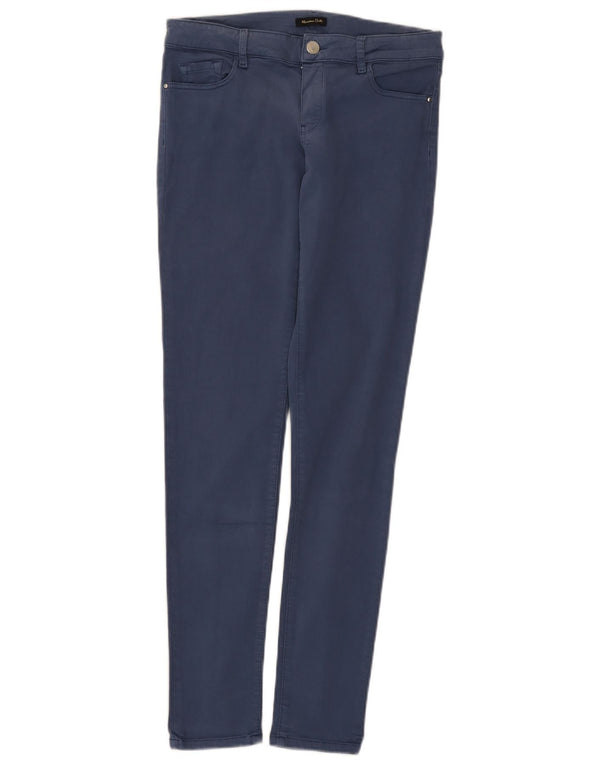 Massimo Dutti Damen Skinny Freizeithose EU 38 Small W28 L29 Marineblau