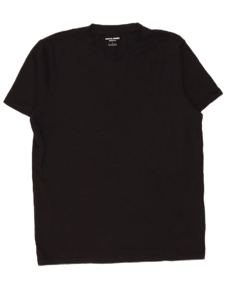 Jack & Jones Herren T-Shirt Top Large Schwarz Baumwolle