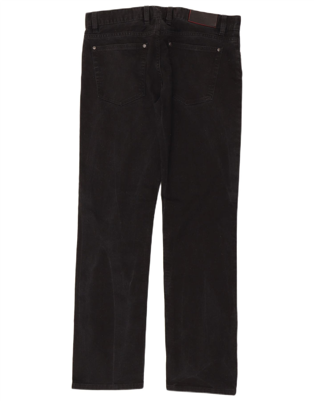 Hugo Boss Herren Straight Jeans W33 L32 Schwarze Baumwolle
