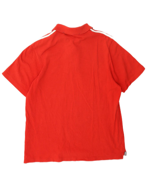 Adidas Herren Poloshirt Große rote Baumwolle