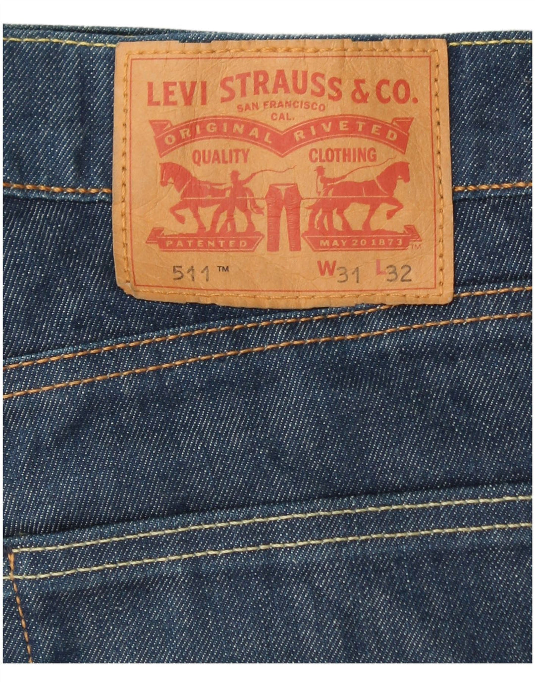 LEVI'S Damen 511 Slim Jeans W31 L32 Blaue Baumwolle