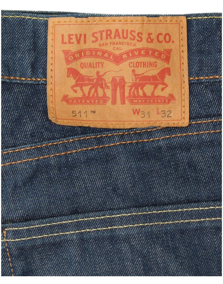 LEVI'S Damen 511 Slim Jeans W31 L32 Blaue Baumwolle