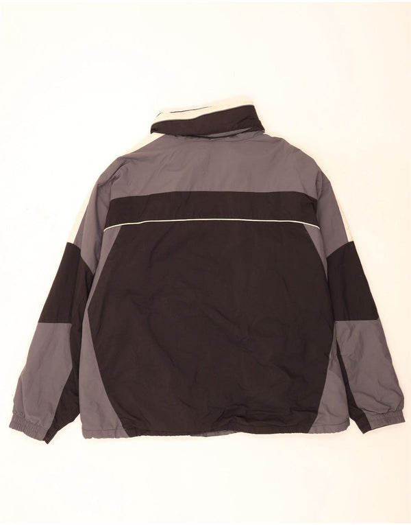 Columbia Herren-Windbreakerjacke mit Kapuze, UK 44 2XL, schwarzes Colourblock-Nylon