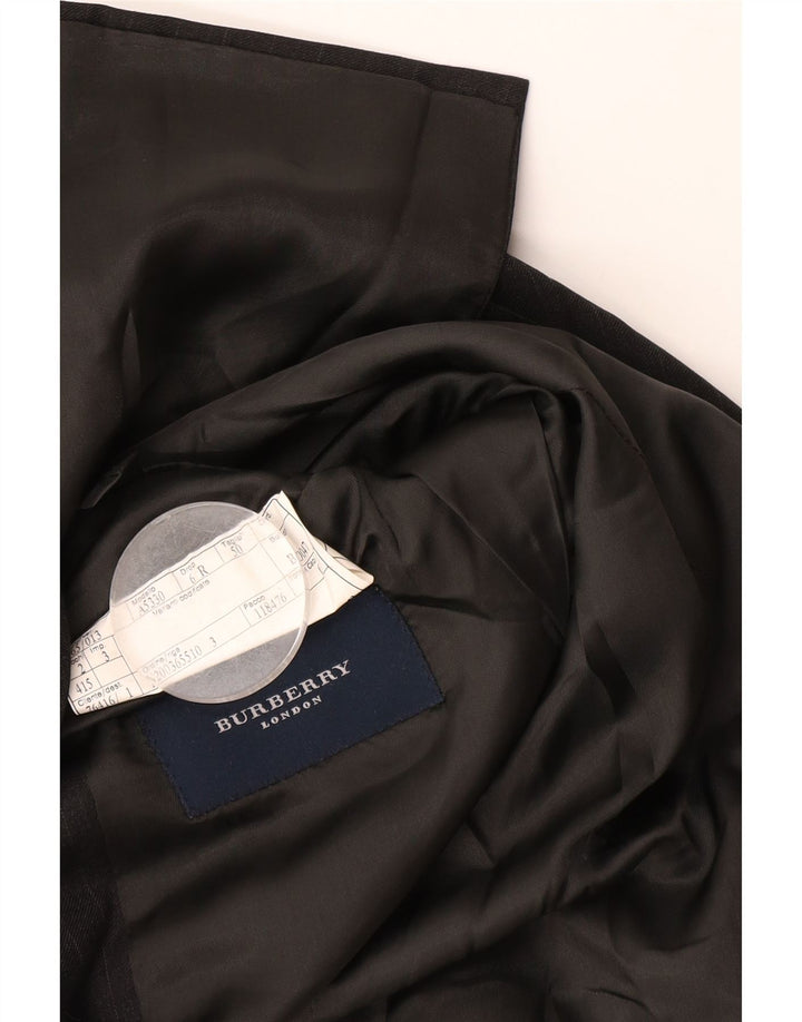 Burberry Herren-Blazer mit 3 Knöpfen, Größe 50, mittelgraue Nadelstreifenwolle