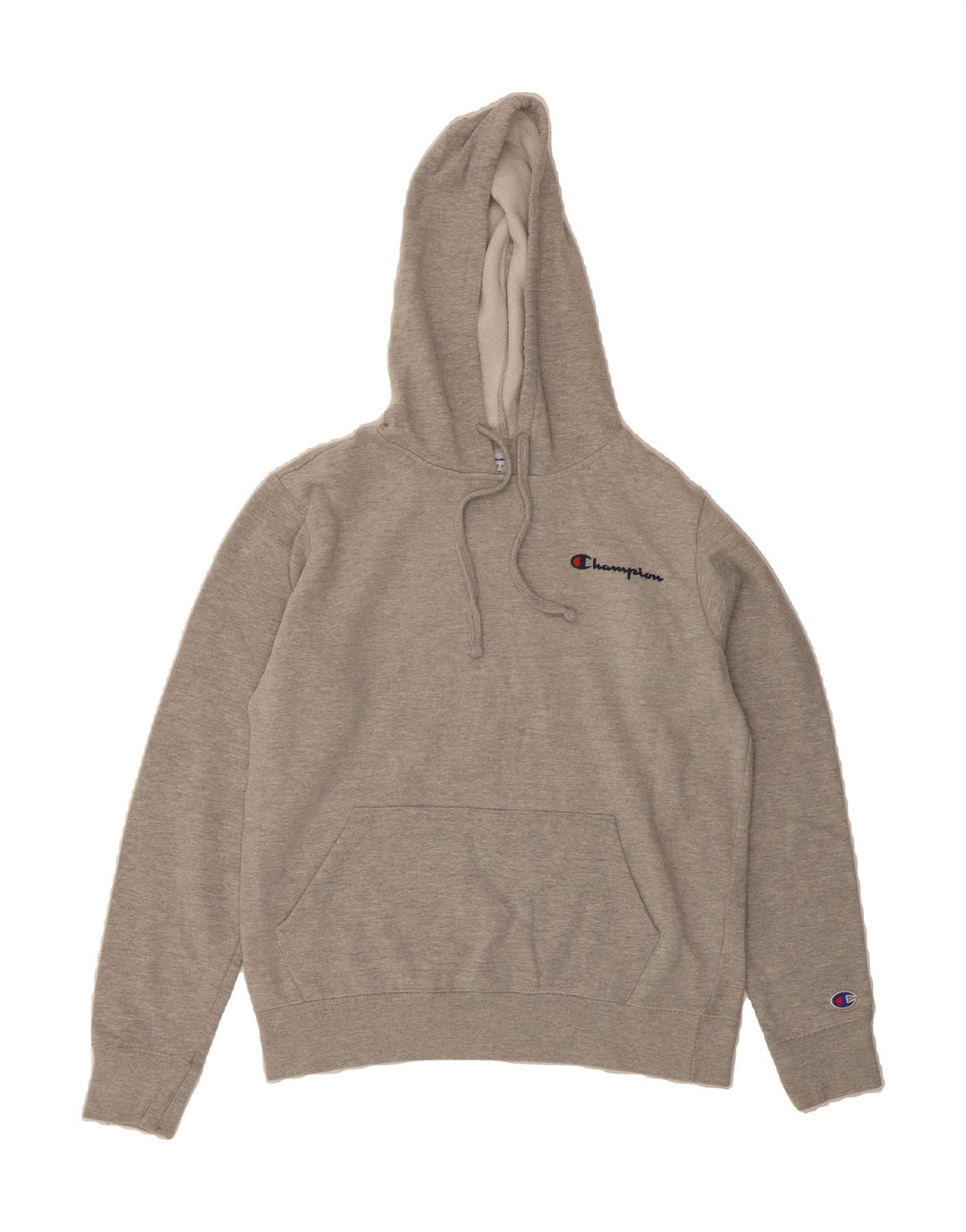 CHAMPION Mens Graphic Hoodie Jumper Small Grey Cotton Vintage Champion and Second-Hand Champion from Messina Hembry 