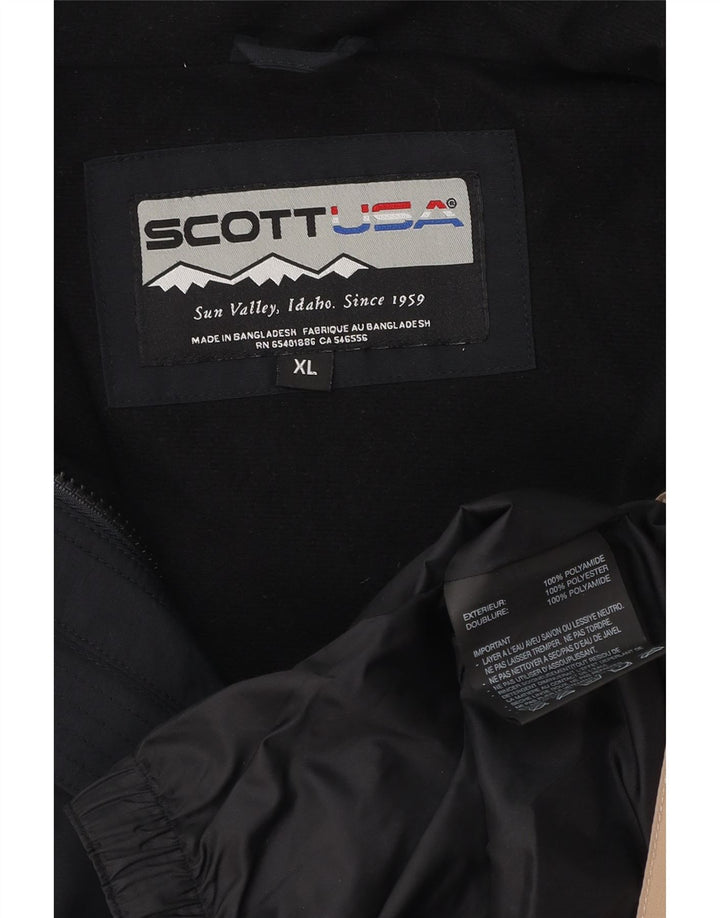 Scott Herren-Windbreaker-Jacke, UK 42, XL, Schwarz, Colourblock-Polyamid
