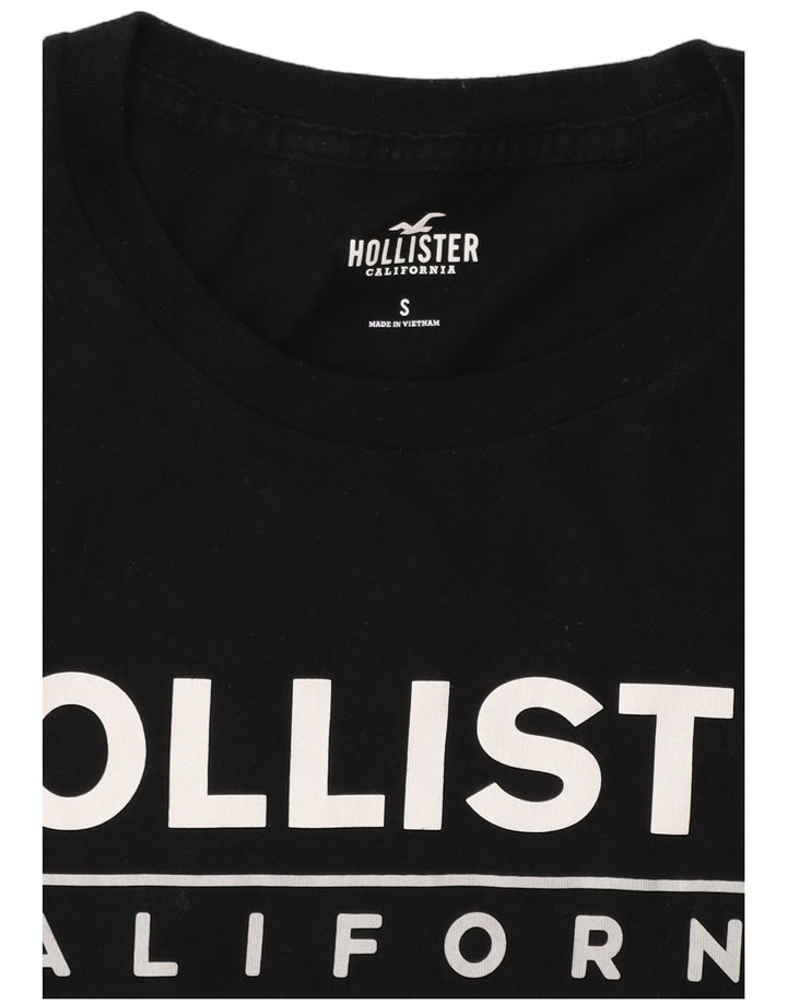 HOLLISTER Herren-T-Shirt mit Grafik, Größe S, Schwarz, Farbblockdesign