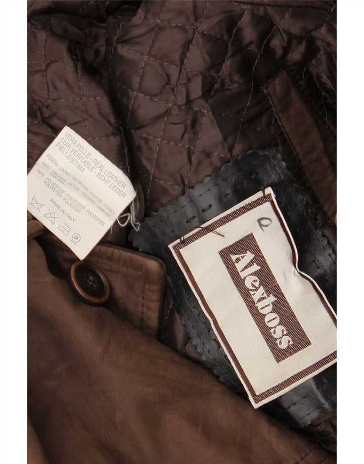 Vintage Herren Lederjacke UK 42 XL Braunes Leder