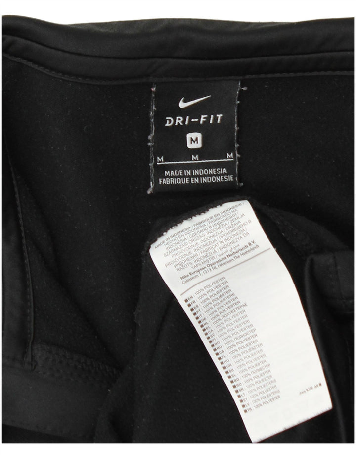Nike Herren Dri Fit Pullover-Trainingsanzugoberteil mit Reißverschluss, Mittelschwarzes Polyester