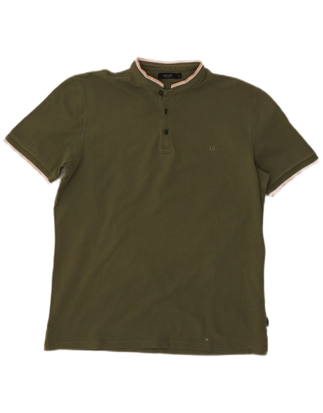 Liu Jo Herren-Poloshirt, groß, Khaki, Baumwolle