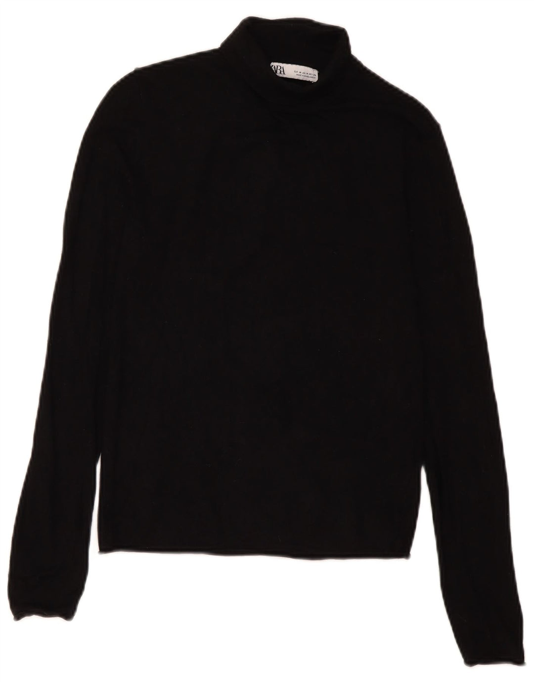 Rollkragenpullover für Damen von Zara, Gr. 12, mittelschwarz, Viskose