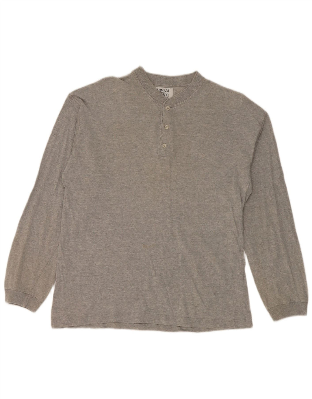 Armani Jungen-Top, langärmelig, 13–14 Jahre, graue Baumwolle