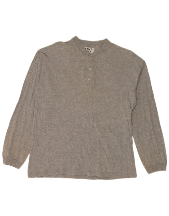 Armani Jungen-Top, langärmelig, 13–14 Jahre, graue Baumwolle