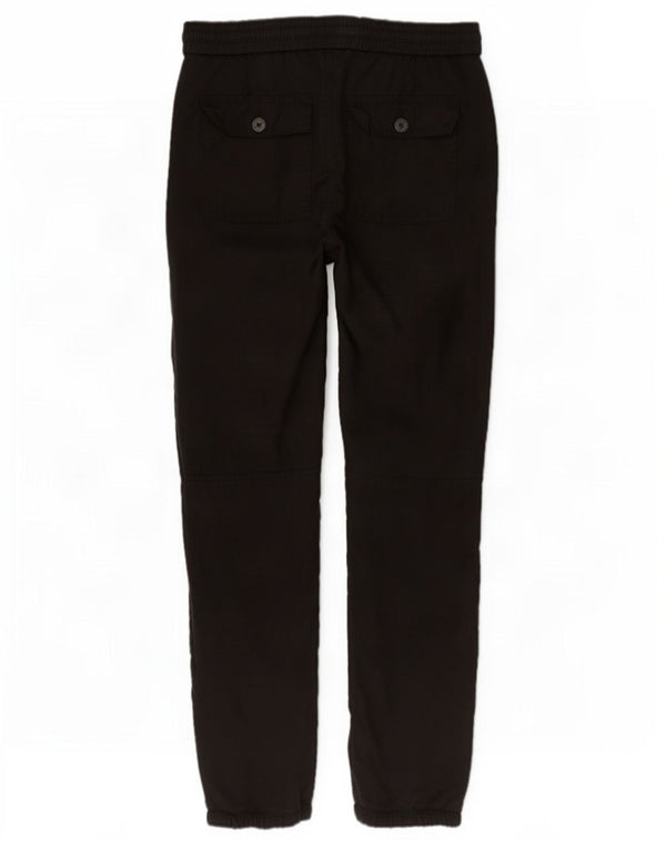 Gap Damen Jogger Chinohose XS W25 L26 Schwarz Tencel